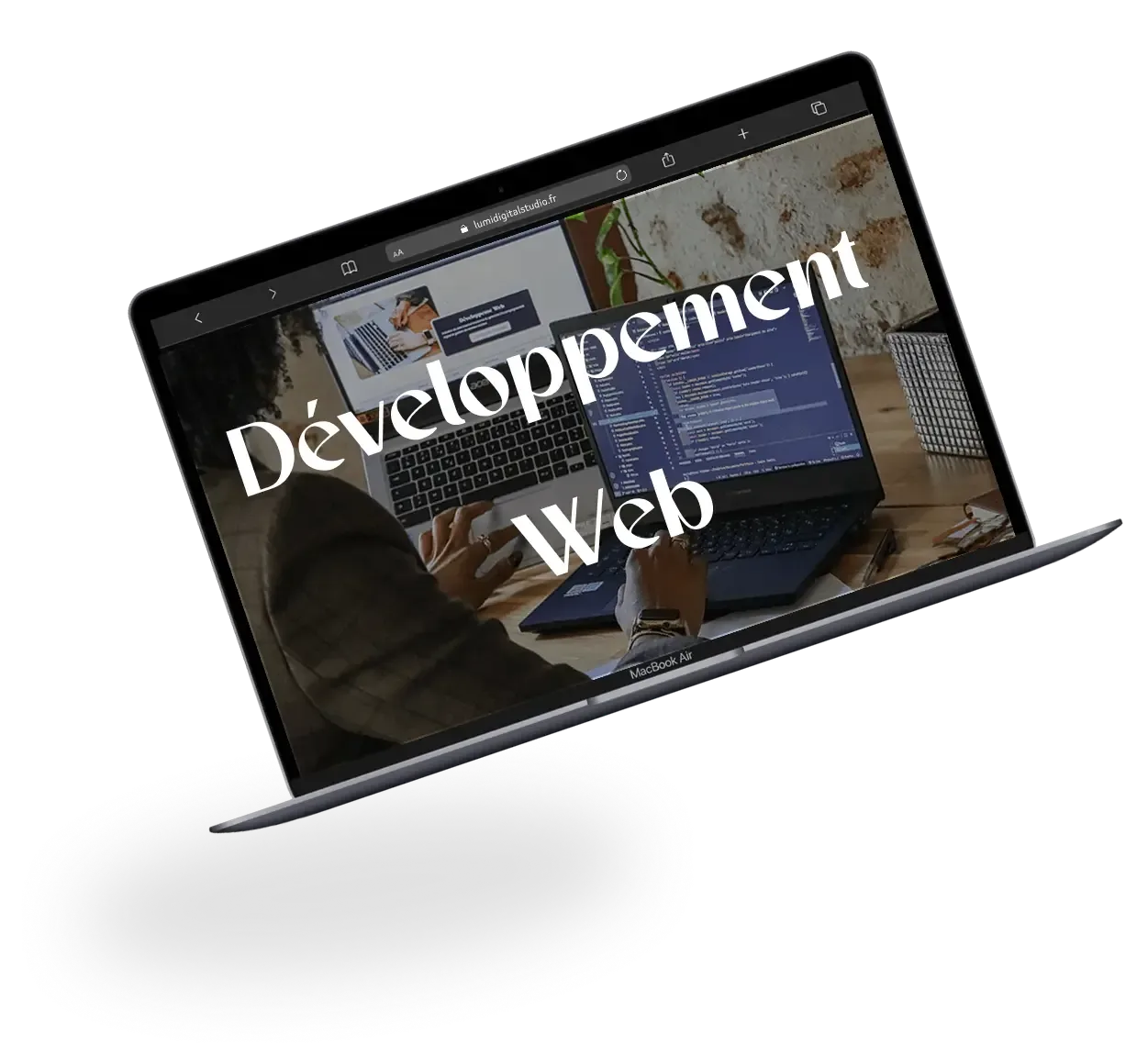 Ordinateur portable avec à ecran développement web