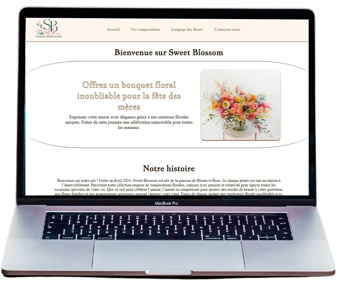 Mockup ordinateur projet Bien-être